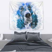 Load image into Gallery viewer, Basset Hound Dog Color Art Print Tapestry-Free Shipping
