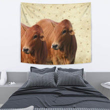 Load image into Gallery viewer, Boran cattle (Cow) Print Tapestry-Free Shipping