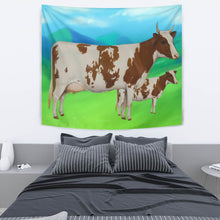 Load image into Gallery viewer, Ayrshire Cattle (Cow) Print Tapestry-Free Shipping