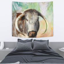 Load image into Gallery viewer, Amazing English Longhorn Cattle (Cow) Print Tapestry-Free Shipping