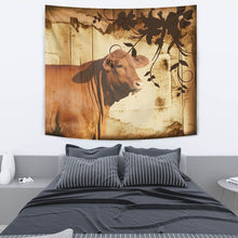 Load image into Gallery viewer, Amazing Red Brangus Cattle Print Tapestry-Free Shipping