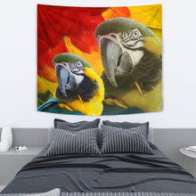 Load image into Gallery viewer, Blue and Yellow Macaw Print Tapestry-Free Shipping