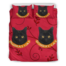 Load image into Gallery viewer, Bombay Cat Print On Red Bedding Set-Free Shipping