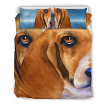 Load image into Gallery viewer, Basset Hound Art Print Bedding Set-Free Shipping