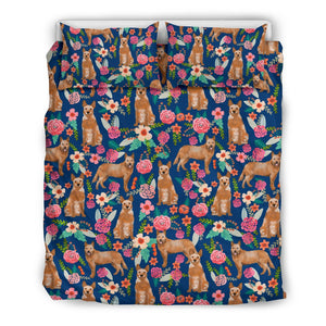 Australian Cattle Dog Floral Print Bedding Sets-Free Shippingg