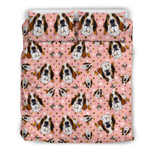 Load image into Gallery viewer, Basset Hound Dog Print Pink Bedding Set-Free Shipping
