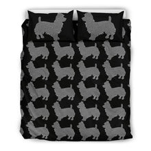Load image into Gallery viewer, Australian Terrier Dog On Black Print Bedding Set-Free Shipping