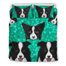Load image into Gallery viewer, Border Collie Dog Art Print Bedding Set-Free Shipping
