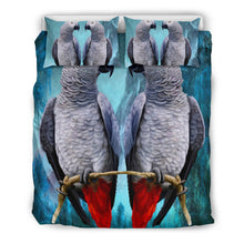 Load image into Gallery viewer, African Grey Parrot  Art Print Bedding Set-Free Shipping