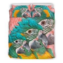 Load image into Gallery viewer, Blue Threaded Macaw Parrot Print Bedding Set-Free Shipping