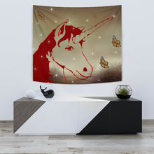 Load image into Gallery viewer, Amazing Red Unicorn Print Tapestry-Free Shipping
