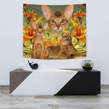 Load image into Gallery viewer, Abyssinian Cat Print Tapestry-Free Shipping