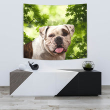 Load image into Gallery viewer, American Bulldog On Green Print Tapestry-Free Shipping