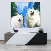 Load image into Gallery viewer, American Eskimo Dog Print Tapestry-Free Shipping