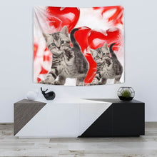 Load image into Gallery viewer, American Shorthair Cat On Red Print Tapestry-Free Shipping