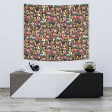 Load image into Gallery viewer, Airedale Terrier Dog Floral Print Tapestry-Free Shipping