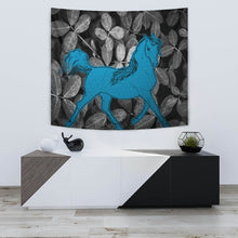 Load image into Gallery viewer, Anglo Arabian Horse On Black Print Tapestry-Free Shipping