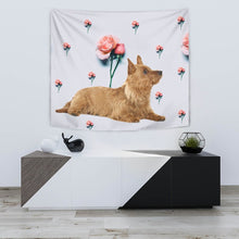 Load image into Gallery viewer, Australian Terrier With Rose Print Tapestry-Free Shipping