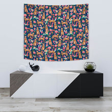 Load image into Gallery viewer, Australian Cattle Dog Floral Print Tapestry-Free Shipping