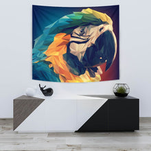 Load image into Gallery viewer, Blue And Yellow Macaw Parrot Vector Art Print Tapestry-Free Shipping