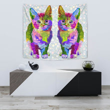 Load image into Gallery viewer, Amazing Cat Color Art Print Tapestry-Free Shipping