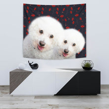 Load image into Gallery viewer, Bichon Frise Floral Print Tapestry-Free Shipping
