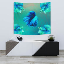Load image into Gallery viewer, Betta Fish Art Print Tapestry-Free Shipping