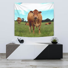 Load image into Gallery viewer, Angus cattle (Cow) Print Tapestry-Free Shipping