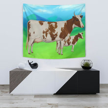 Load image into Gallery viewer, Ayrshire Cattle (Cow) Print Tapestry-Free Shipping