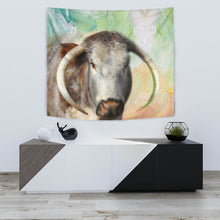 Load image into Gallery viewer, Amazing English Longhorn Cattle (Cow) Print Tapestry-Free Shipping