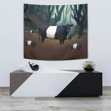 Load image into Gallery viewer, Belted Galloway Cattle (Cow) Print Tapestry-Free Shipping