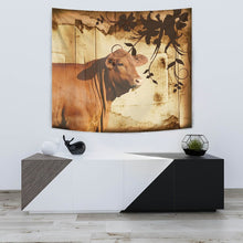 Load image into Gallery viewer, Amazing Red Brangus Cattle Print Tapestry-Free Shipping