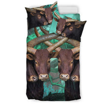 Load image into Gallery viewer, Ankole Watusi Cattle (Cow) Art Print Bedding Set-Free Shipping