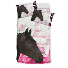 Load image into Gallery viewer, Belgian Warmblood Horse Floral Print Bedding Sets-Free Shipping