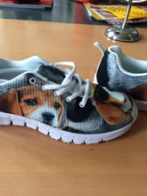 Load image into Gallery viewer, Beagle Dog With Glasses Print Running Shoe (Women)- Free Shipping