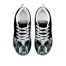 Load image into Gallery viewer, Boston Terrier Black Print Running Shoes For Women- Free Shipping-For 24 Hours Only