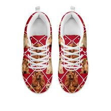 Load image into Gallery viewer, Amazing Cocker Spaniel Dog In Red Boxes Print Running Shoes For Women-Free Shipping-For 24 Hours Only