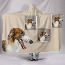 Load image into Gallery viewer, Borzoi Dog Print Hooded Blanket-Free Shipping