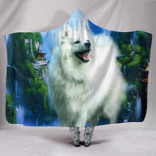 Load image into Gallery viewer, American Eskimo Print Hooded Blanket-Free Shipping