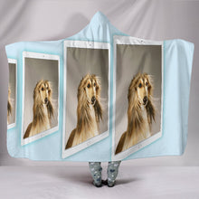 Load image into Gallery viewer, Afghan Hound Tablet Print Hooded Blanket-Free Shipping
