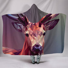 Load image into Gallery viewer, Amazing Deer Vector Art Print Hooded Blanket-Free Shipping