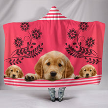 Load image into Gallery viewer, Amazing Golden Retriever Print Hooded Blanket-Free Shipping