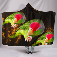 Load image into Gallery viewer, Amazon Red Headed Parrot Print Hooded Blanket-Free Shipping