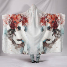 Load image into Gallery viewer, Beagle Dog Vintage Art Print Hooded Blanket-Free Shipping