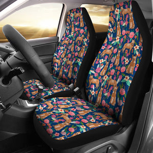 Australian Cattle Dog Floral Print Car Seat Covers-Free Shippingl