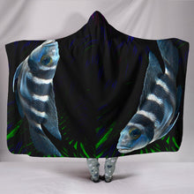 Load image into Gallery viewer, African Cichlid Fish Print Hooded Blanket-Free Shipping