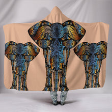 Load image into Gallery viewer, Amazing Elephant Art Print Hooded Blanket-Free Shipping