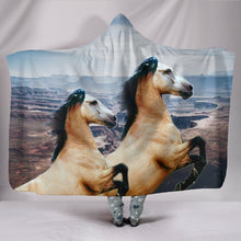 Load image into Gallery viewer, Andalusian Horse Print Hooded Blanket-Free Shipping