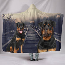 Load image into Gallery viewer, Amazing Rottweiler Print Hooded Blanket-Free Shipping