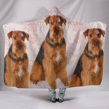 Load image into Gallery viewer, Amazing Airedale Terrier Dog Print Hooded Blanket-Free Shipping